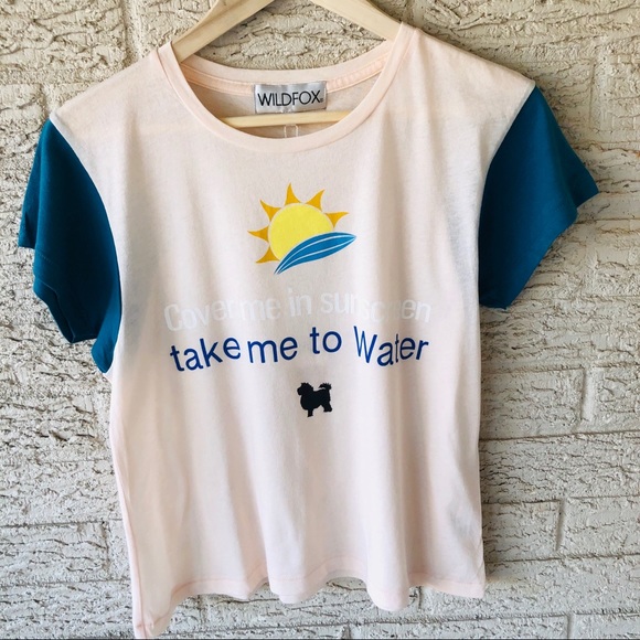 T-shirt Wildfox Couture 'Buy Me A Drink BBJ' - Taille S - Vert Vineyard